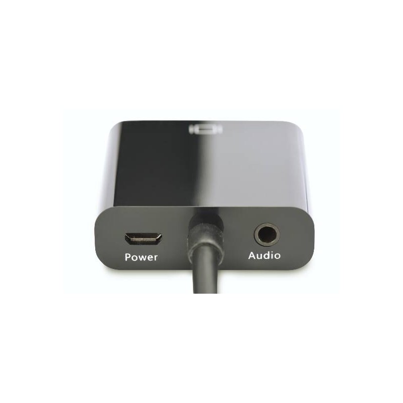 CAVO ADATTATORE HDMI MASCHIO-VGA FEMMINA CM. 15 CON PRESA AUDIO 3,5MM. COLORE NERO