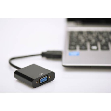 CAVO ADATTATORE HDMI MASCHIO-VGA FEMMINA CM. 15 CON PRESA AUDIO 3,5MM. COLORE NERO