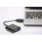 CAVO ADATTATORE HDMI MASCHIO-VGA FEMMINA CM. 15 CON PRESA AUDIO 3,5MM. COLORE NERO