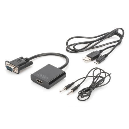 ADATTATORE PERSONAL COMPUTER VGA - MONITOR HDMI CON AUDIO DIGITUS