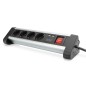 MULTIPRESA DA TAVOLO 4 PRESE SCHUKO, 2 PRESE USB, INTERRUTTORE E SPINA TEDESCA