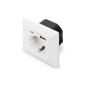 DIGITUS PRESA DI SICUREZZA DA INCASSO CON 1 USB TYPE-C , 1 USB A