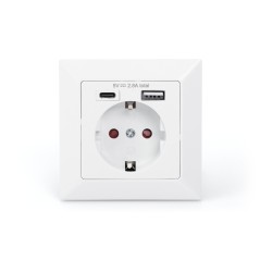 DIGITUS PRESA DI SICUREZZA DA INCASSO CON 1 USB TYPE-C , 1 USB A