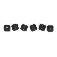 DIGITUS PRESA MULTIPLA FLESSIBILE DA 4 CON 2 ATTACCHI USB E INTERRUTTORE