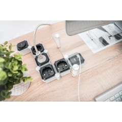 DIGITUS PRESA MULTIPLA FLESSIBILE DA 4 CON 2 ATTACCHI USB E INTERRUTTORE