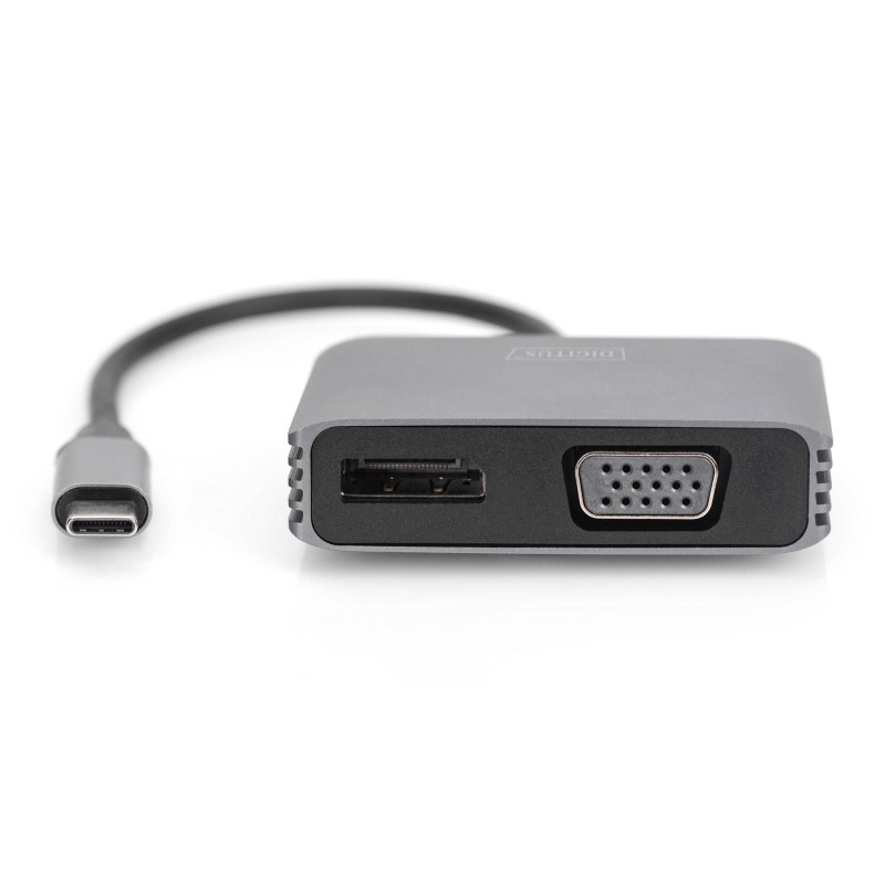 DIGITUS ADATTATORE GRAFICO USB TYPE-C 4K 2IN1 DISPLAYPORT + VGA