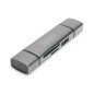 COMBO CARD READER HUB (USB-C+USB 3.0) 1X SD, 1X MICROSD, 1X USB 3.0, GRIGIO