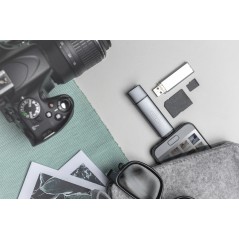 COMBO CARD READER HUB (USB-C+USB 3.0) 1X SD, 1X MICROSD, 1X USB 3.0, GRIGIO