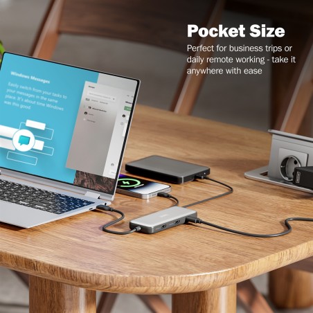 DOCKING STATION USB-C, 8 PORTE 2XHDMI, 3XUSB3.0, 1XRJ45, 1XSD, 1XMICROSD, 1XUSB-CPD