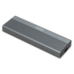 DIGITUS ALLOGGIAMENTO PER DISCO RIGIDO USB M.2, SSD, ESTERNO, NVME , 10GBPS, USB 3.1 GEN2, ALLUMINIO, SENZA ATTREZZI