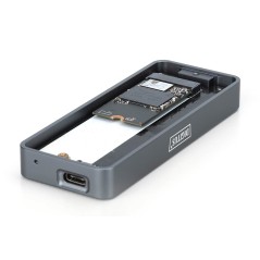 DIGITUS ALLOGGIAMENTO PER DISCO RIGIDO USB M.2, SSD, ESTERNO, NVME , 20GBPS, USB 3.2 GEN2X2, ALLUMINIO, INCL. MATERIALE DI FISSA