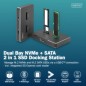DIGITUS DOCKING STATION PER UNITÀ SSD M.2 NVME + M.2 SATA CON LETTORE DI SCHEDE SD EXPRESS, USB-C