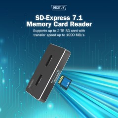 DIGITUS DOCKING STATION PER UNITÀ SSD M.2 NVME + M.2 SATA CON LETTORE DI SCHEDE SD EXPRESS, USB-C