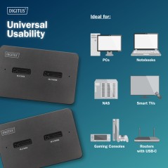 DIGITUS DOCKING STATION PER UNITÀ SSD M.2 NVME + M.2 SATA CON LETTORE DI SCHEDE SD EXPRESS, USB-C