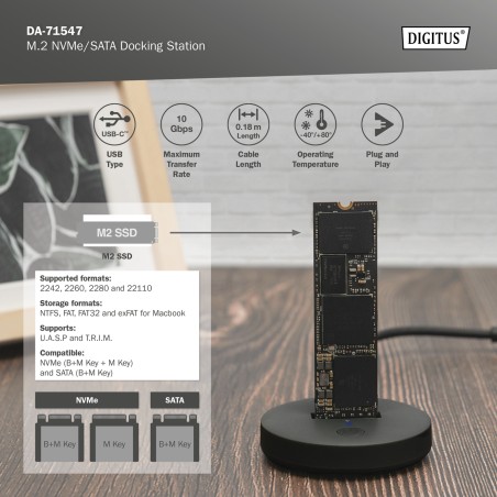 DOCKING STATION M.2 NVME/SATA