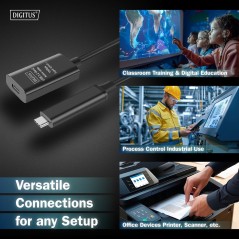 DIGITUS CAVO DI PROLUNGA ATTIVO USB 3.2 GEN2 10G, USB-C - USB-C, 5 M