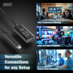 CAVO DI PROLUNGA ATTIVO USB 3.2 GEN2 10G, USB-C - USB-A, 5 MT