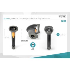 DIGITUS LETTORE CODICI A BARRE 2D BLUETOOTH PER CODICI QR