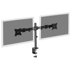SUPPORTO DA TAVOLO PER DUE SCHERMI LED/LCD CON MORSA