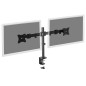 SUPPORTO DA TAVOLO PER DUE SCHERMI LED/LCD CON MORSA