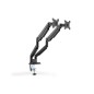 SUPPORTO A INCASTRO DOPPIO CON PRESSIONE A GAS PER MONITOR 17"-32", 2X 9 KG (MAX), NERO