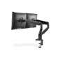 SUPPORTO A INCASTRO DOPPIO CON PRESSIONE A GAS PER MONITOR 17"-32", 2X 9 KG (MAX), NERO