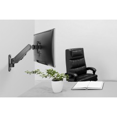 SUPPORTO UNIVERSALE PER MONITOR CON MOLLA A GAS PER INSTALLAZIONE A MURO