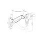 SUPPORTO UNIVERSALE PER MONITOR CON MOLLA A GAS PER INSTALLAZIONE A MURO