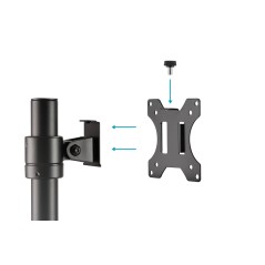 SUPPORTO A COLONNA PER MONITOR SINGOLO 17-32", 8 KG (MAX), NERO