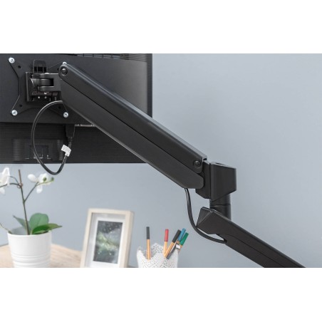 DIGITUS SUPPORTO PER MONITOR INTELLIGENTE CON DOCKING STATION INTEGRATA, MOLLA A GAS E FISSAGGIO A MORSETTO.