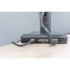DIGITUS SUPPORTO PER MONITOR INTELLIGENTE CON DOCKING STATION INTEGRATA, MOLLA A GAS E FISSAGGIO A MORSETTO.