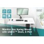 DIGITUS SUPPORTO PER MONITOR INTELLIGENTE CON DOCKING STATION INTEGRATA, MOLLA A GAS E FISSAGGIO A MORSETTO.