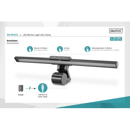 LUCE LED PER MONITOR CON CLIP