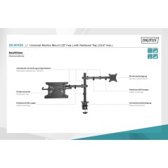 DIGITUS PORTA MONITOR UNIVERSALE CON SUPPORTO PER NOTEBOOK