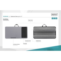 DIGITUS STAZIONE DI LAVORO PER NOTEBOOK CON SUPPORTO SMARTPHONE