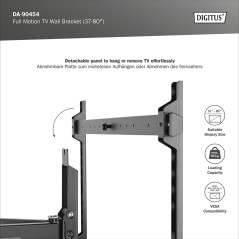 DIGITUS SUPPORTO A PARETE PER FULL MOTION TV (37-80")