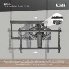 DIGITUS SUPPORTO A PARETE PER FULL MOTION TV (37-80")