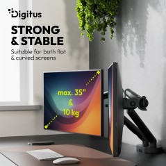 SUPPORTO PER MONITOR A DOPPIO DESIGN, 2X 35", 2X 10 KG
