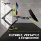 SUPPORTO PER MONITOR A DOPPIO DESIGN, 2X 35", 2X 10 KG