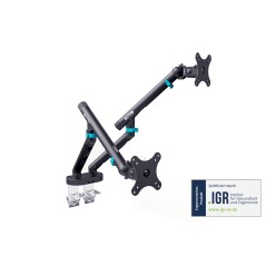 SUPPORTO PER MONITOR A DOPPIO DESIGN, 2X 35", 2X 10 KG