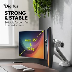 SUPPORTO PER MONITOR A DOPPIO DESIGN, 2X 35", 2X 10 KG