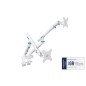 SUPPORTO PER MONITOR A DOPPIO DESIGN, 2X 35", 2X 10 KG