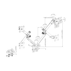 SUPPORTO PER MONITOR A DOPPIO DESIGN, 2X 35", 2X 10 KG