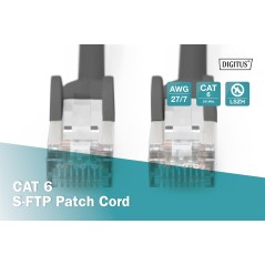 CAVO PATCH CAT 6 S-FTP 3 MT. COLORE NERO IN CONFEZIONE DA ESPOSITORE