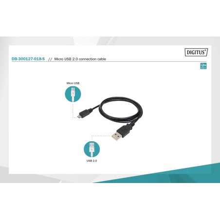 CAVO USB 2.0 - MICRO USB MT 1,80 DIGITUS