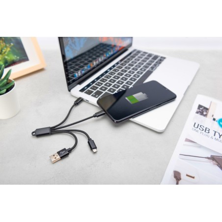 CAVO DI RICARICA 3 IN 1 USB A, LIGHTNING + MICRO USB + USB-C DIGITUS CM 15
