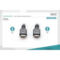 DIGITUS CAVO DI COLLEGAMENTO USB 4.0 TIPO C MT 1