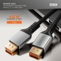 DIGITUS CAVO 16K DISPLAYPORT 2.1, 1 MT, 80G, NERO