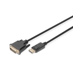 CAVO ADATTATORE DISPLAYPORT, DA DP A DVI-D 3 MT. COLORE NERO