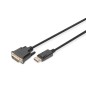 CAVO ADATTATORE DISPLAYPORT, DA DP A DVI-D 3 MT. COLORE NERO